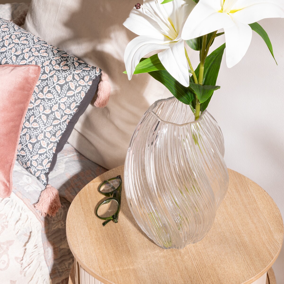 Szklany wazon o organicznym kształcie VALMA