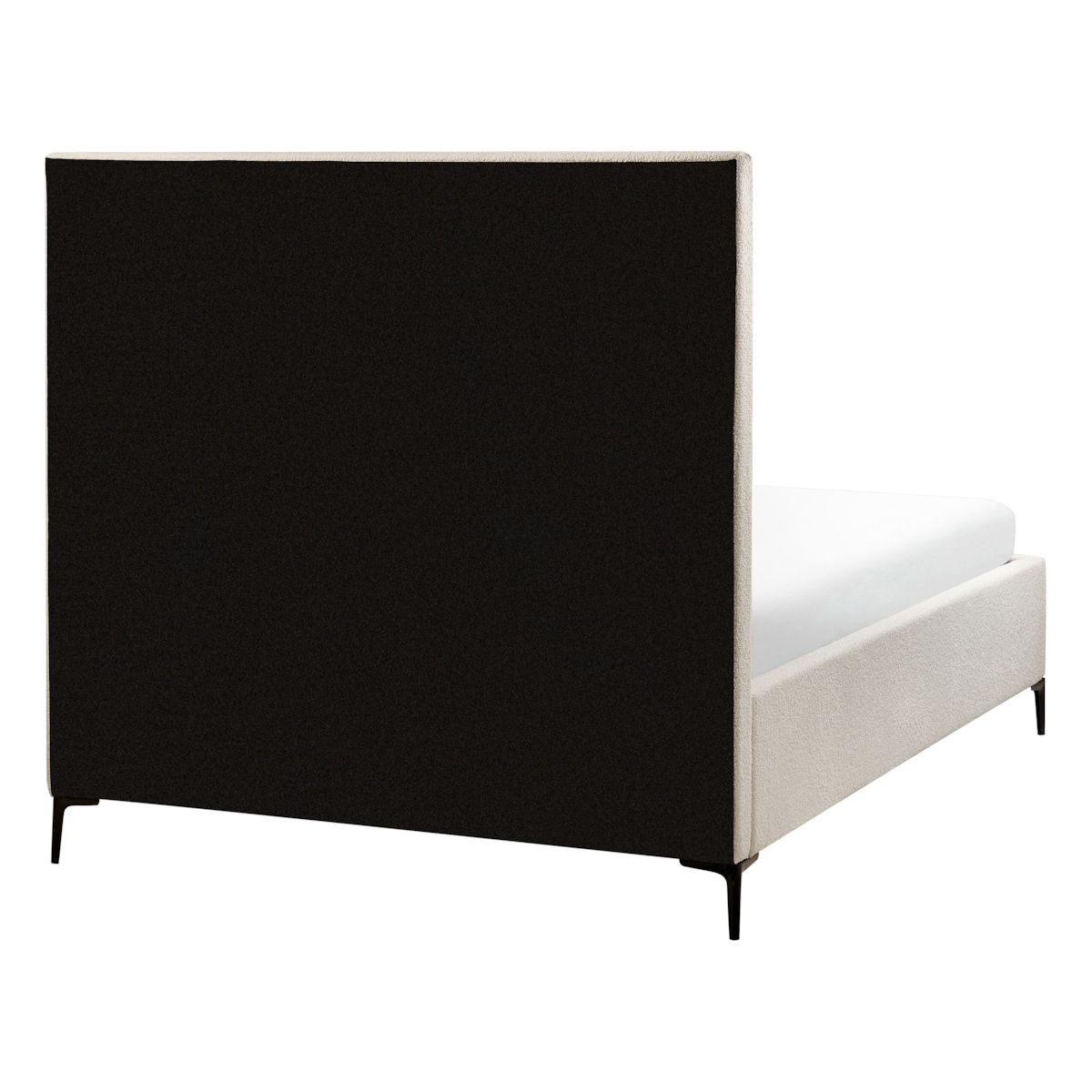 Zestaw mebli do sypialni boucle 140 x 200 cm złamana biel SEZANNE