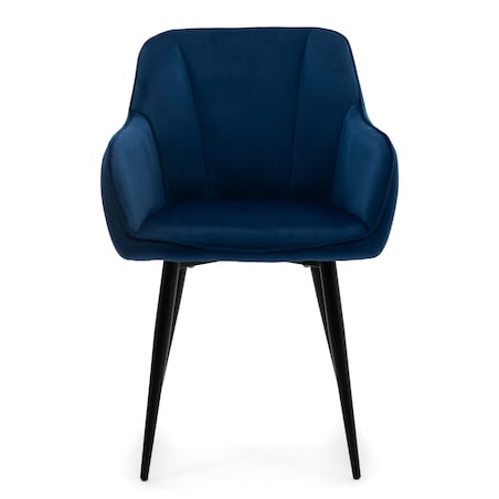 Krzesło tapicerowane welurowe LAGO velvet aksamit granatowe
