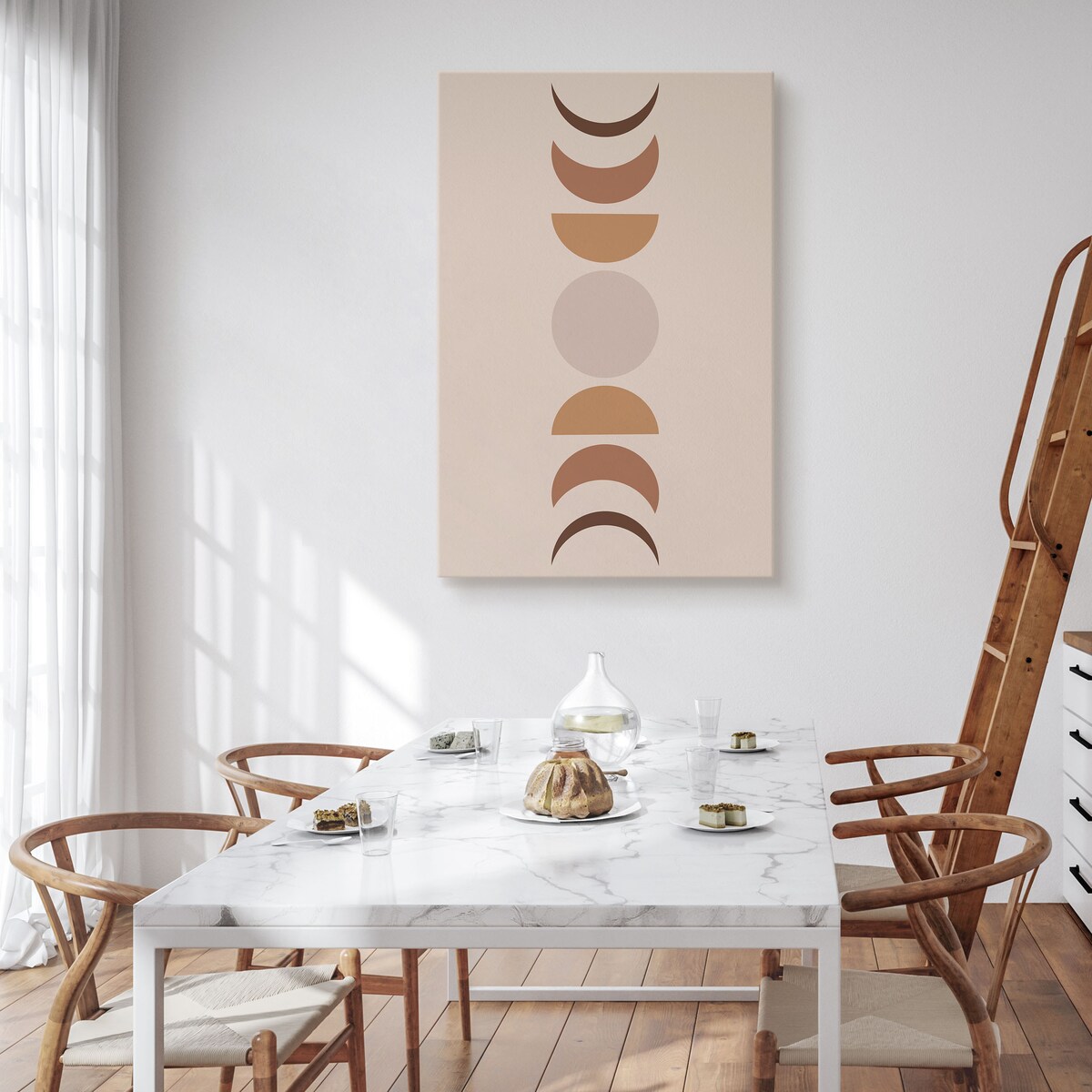 Obraz Słońce Księżyc Wzór Aztecki 30x40cm