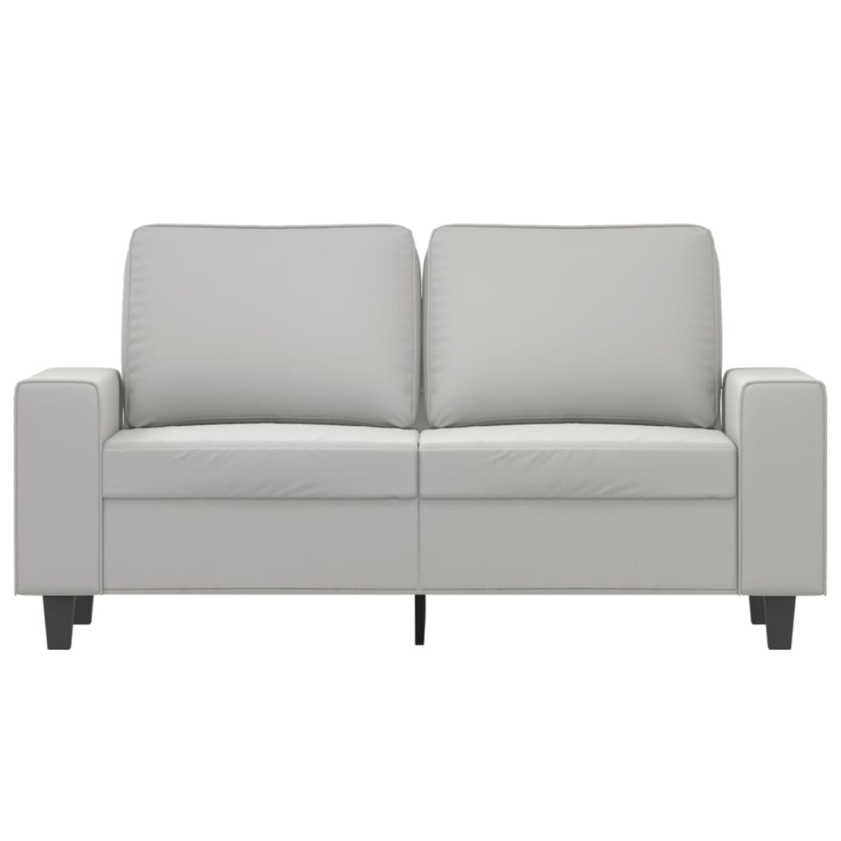 vidaXL Sofa 2-osobowa, jasnoszara, 120 cm, tapicerowana mikrofibrą