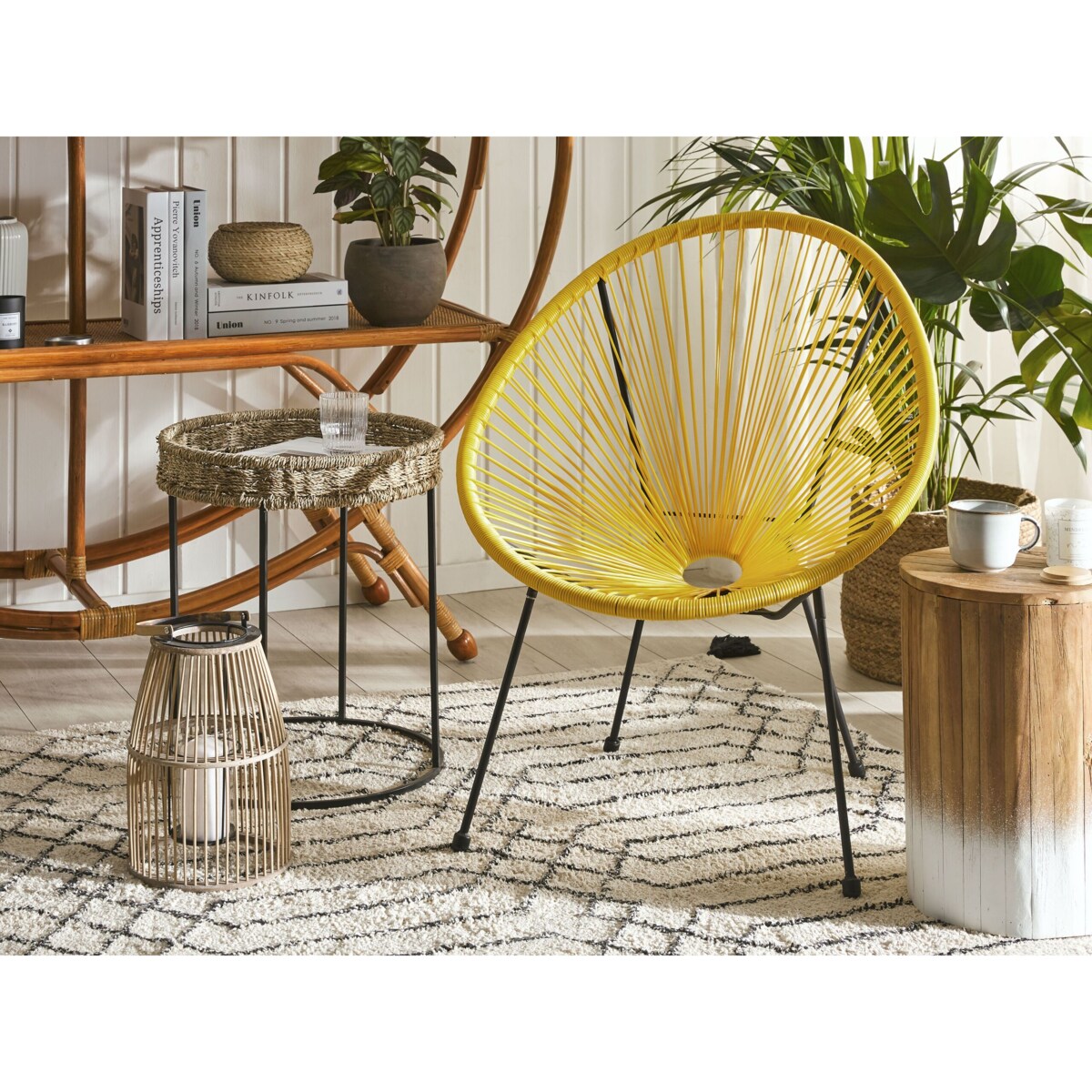 Krzesło z technorattanu żółte ACAPULCO II