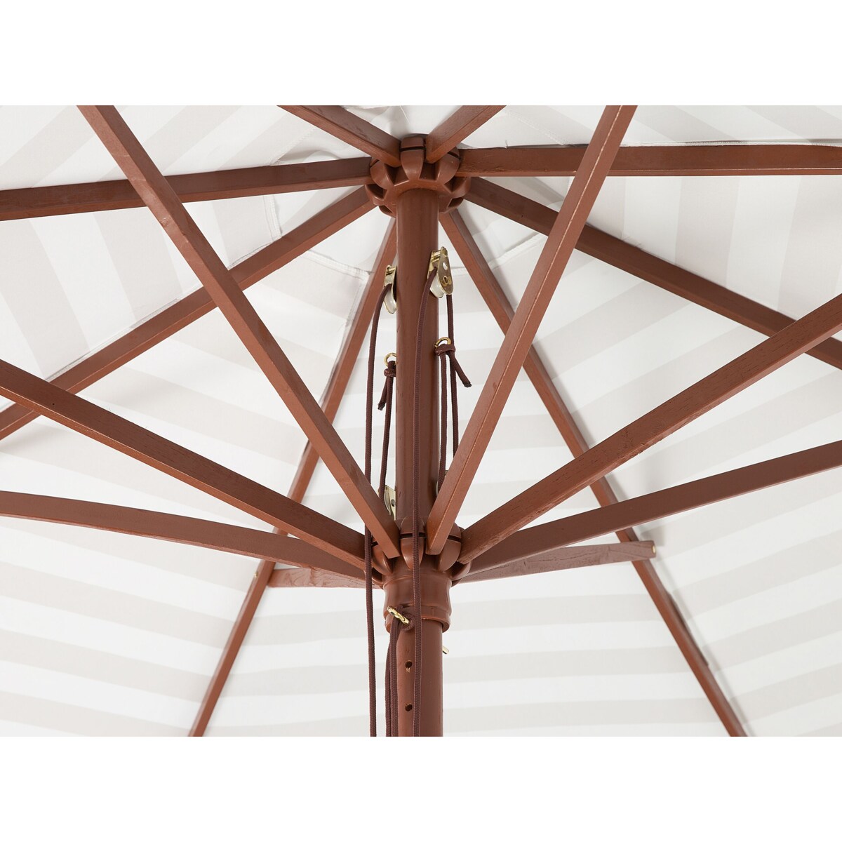 Parasol ogrodowy ⌀ 260 cm beżowo-biały FERENTILLO