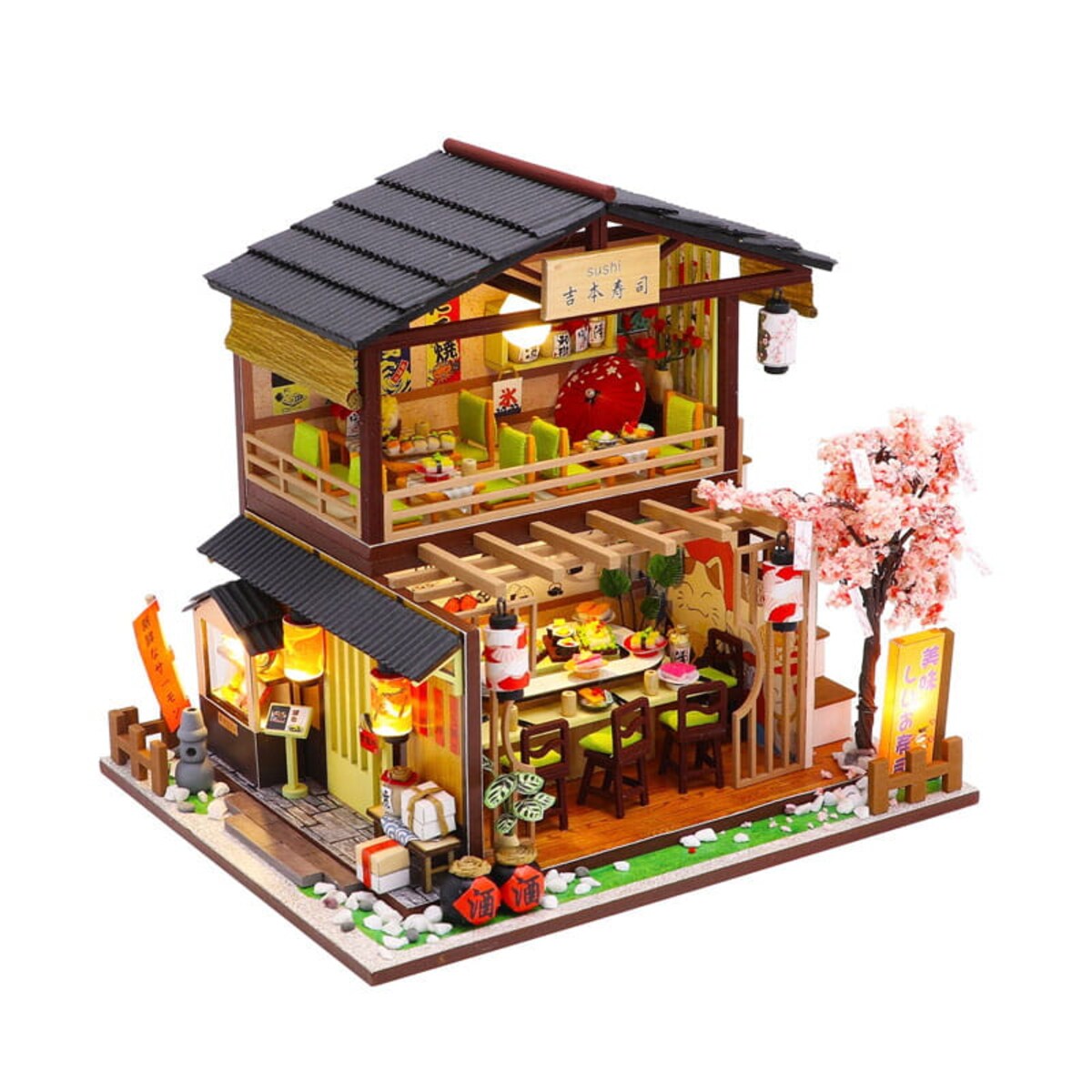 Miniaturowy domek DIY - Sakura sushi