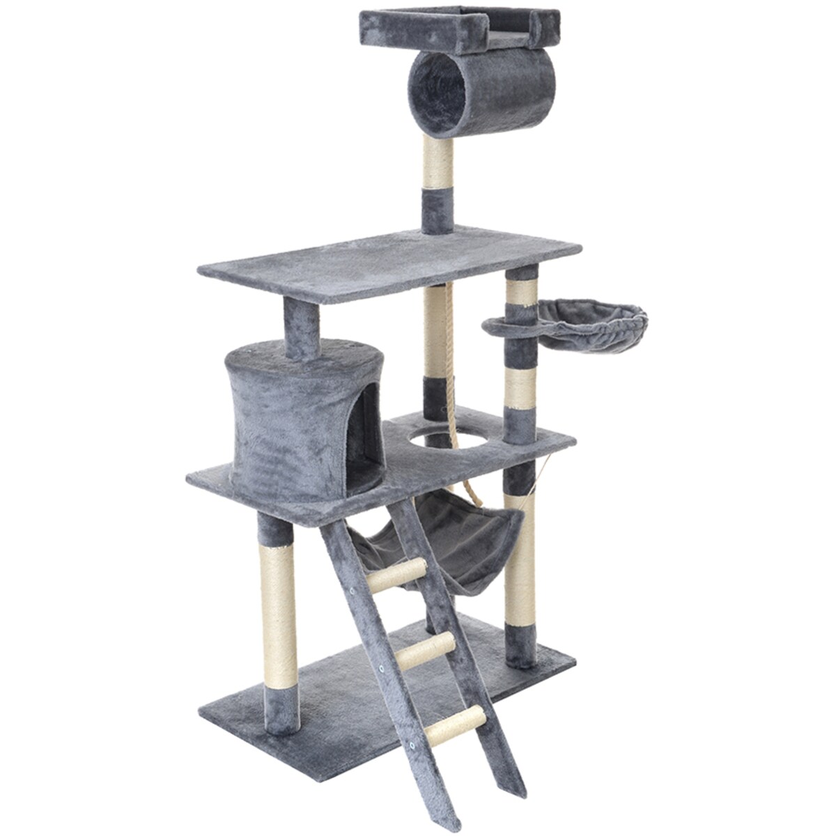 Drapak dla kota wieża legowisko domek z hamakiem 141 cm Funfit