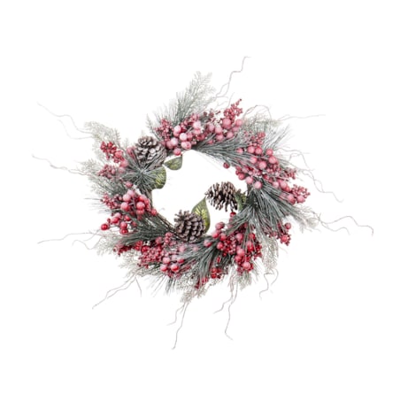 Wieniec wianek świąteczny oszroniony Ø60 cm