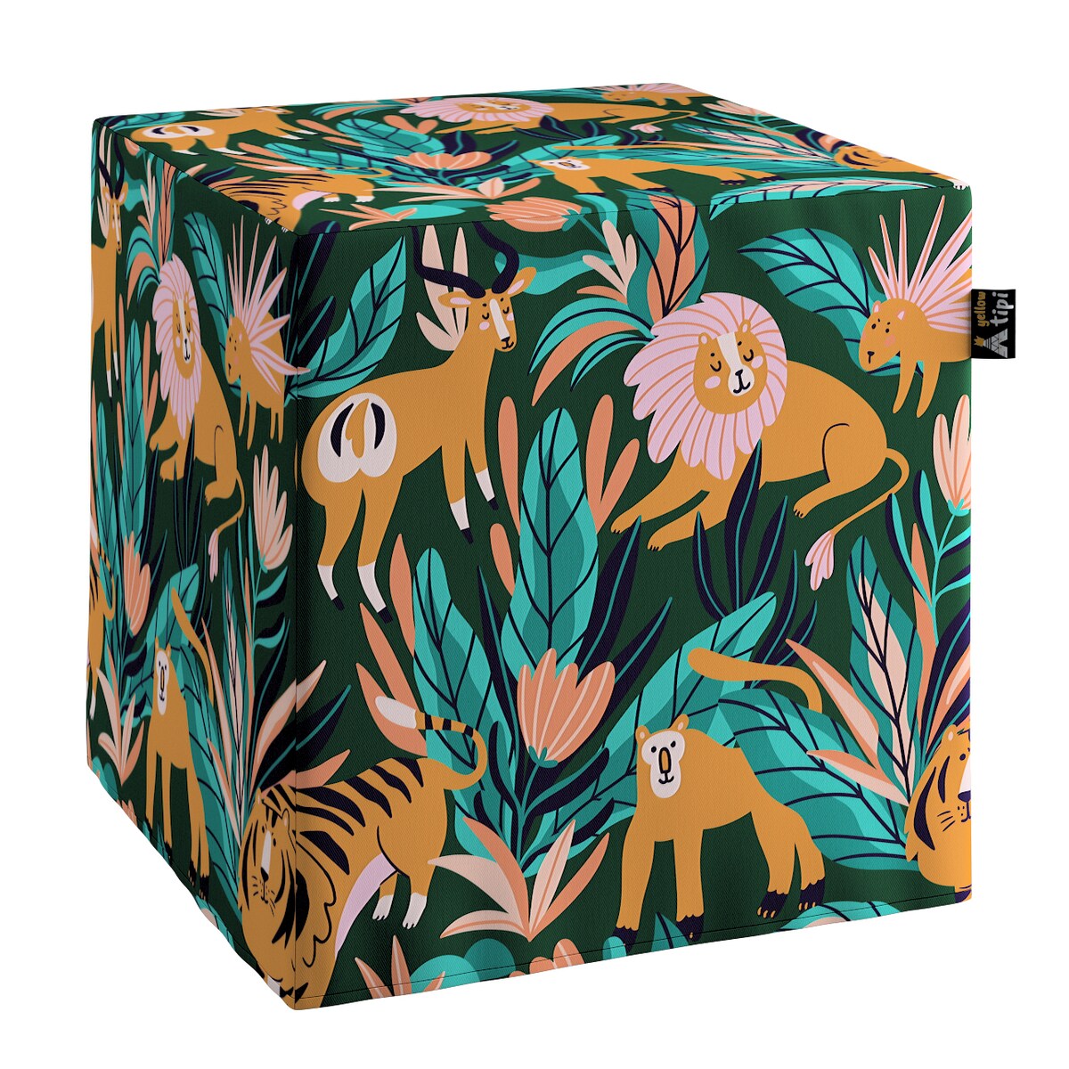 Puf kostka Nano, zielony, 40 x 40 x 40 cm, Magic Collection