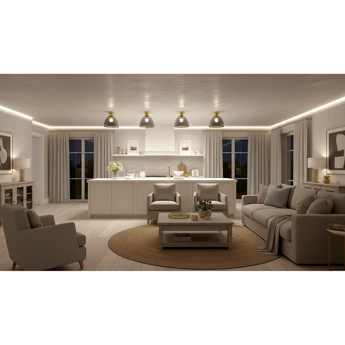 Lampa Sufitowa App1302-1C Złoty, Metal