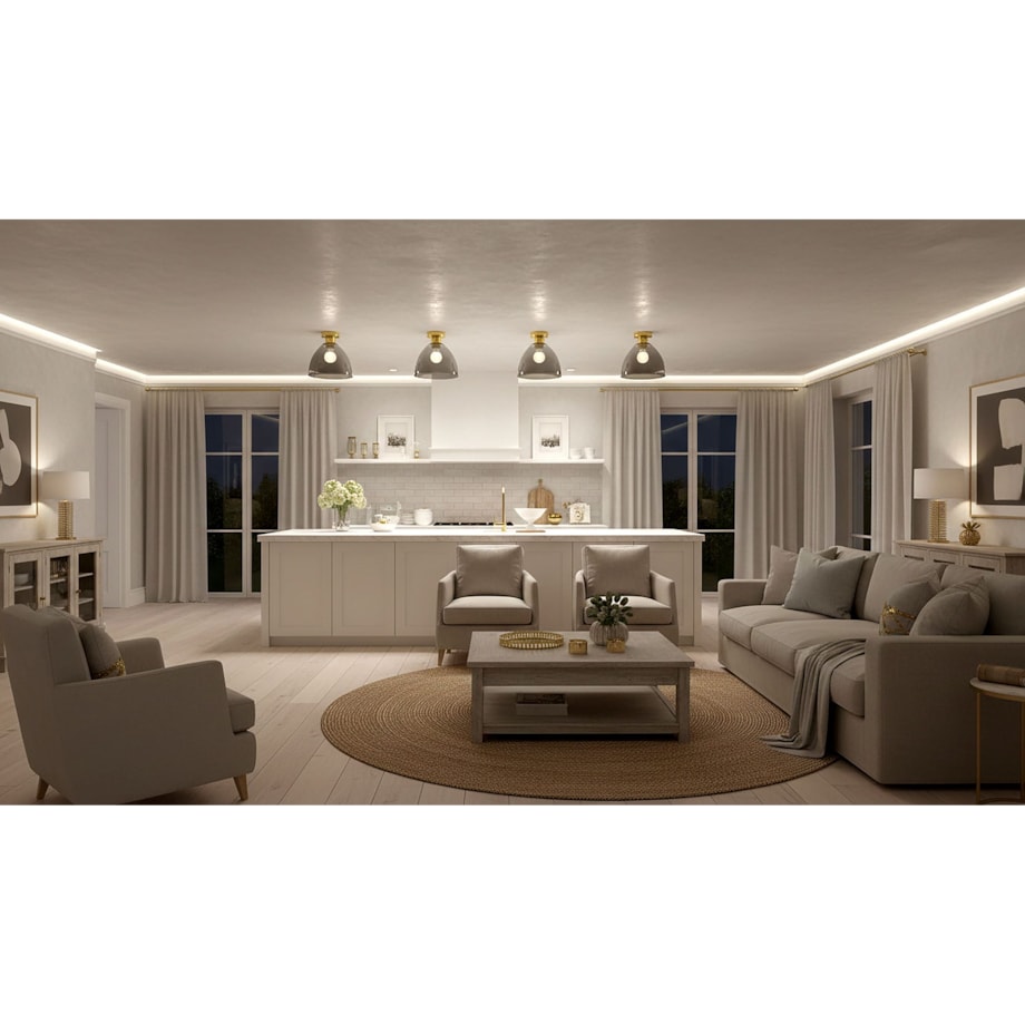 Lampa Sufitowa App1302-1C Złoty, Metal