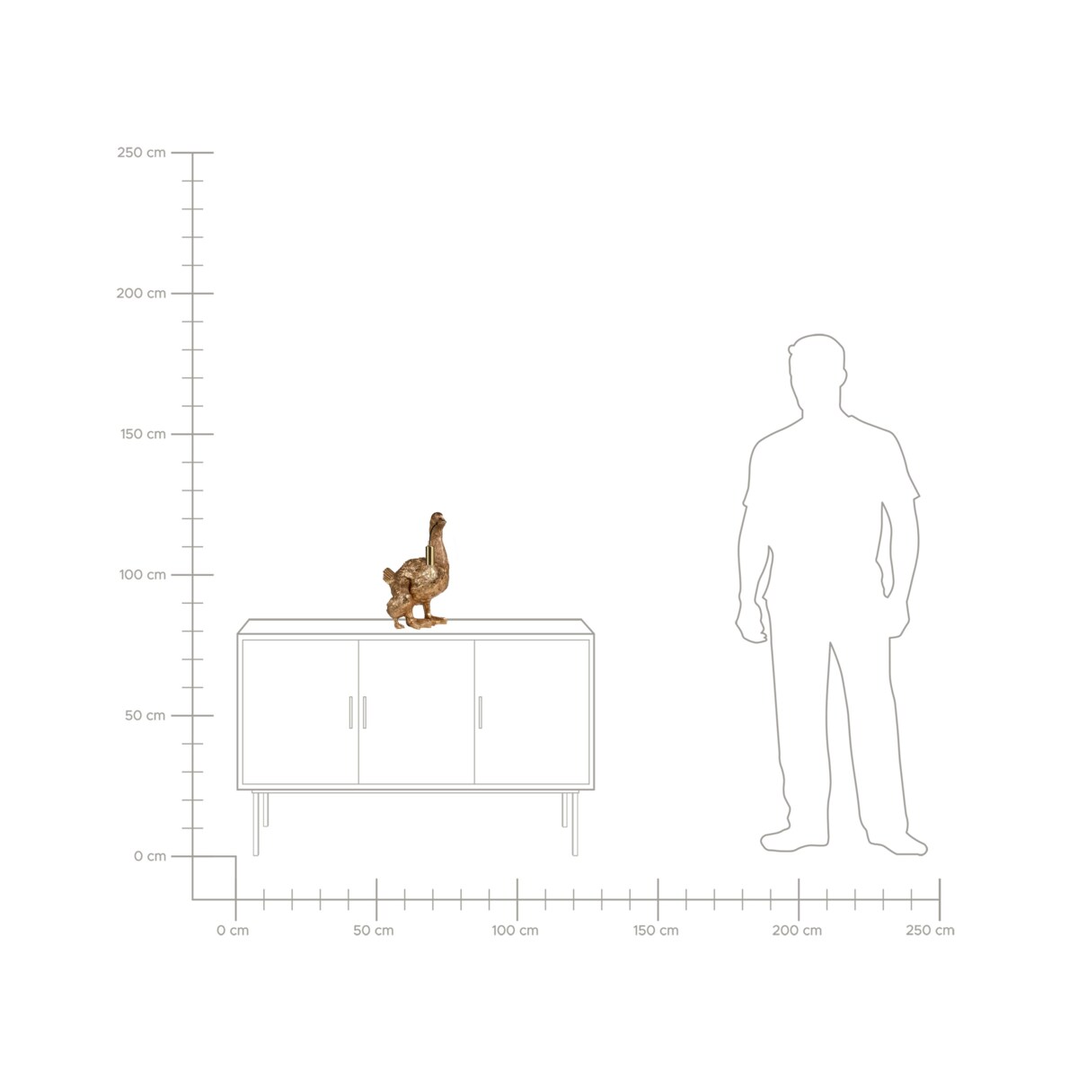 Lampa stołowa Kaczka DAFFY Złoty