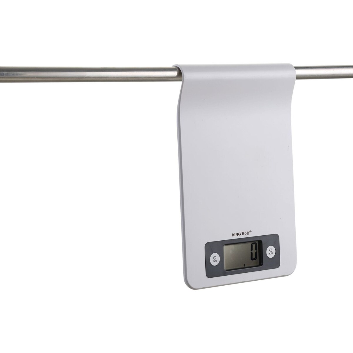 Elektroniczna waga kuchenna 1g 5kg na reling biała KINGHOFF