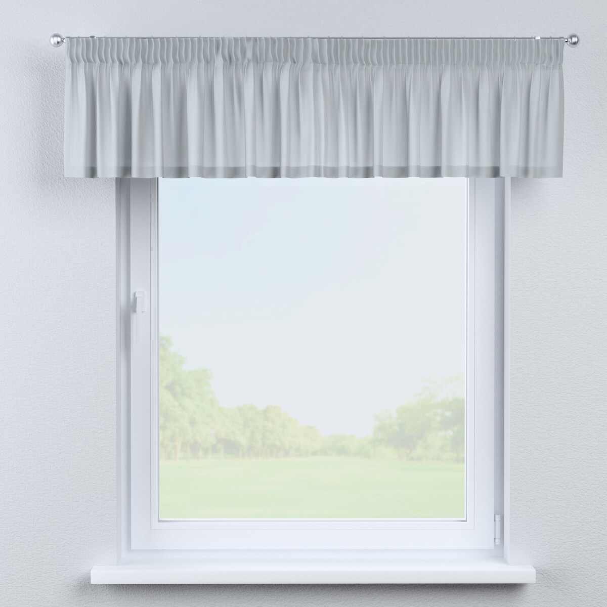 Lambrekin na taśmie marszczącej 260x40 szary