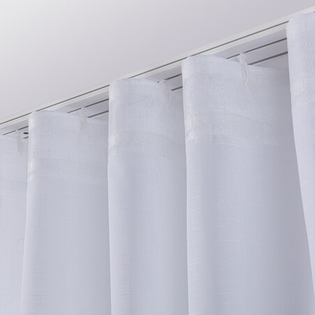 Firana na taśmie wave 300x265 prześwitujący biały