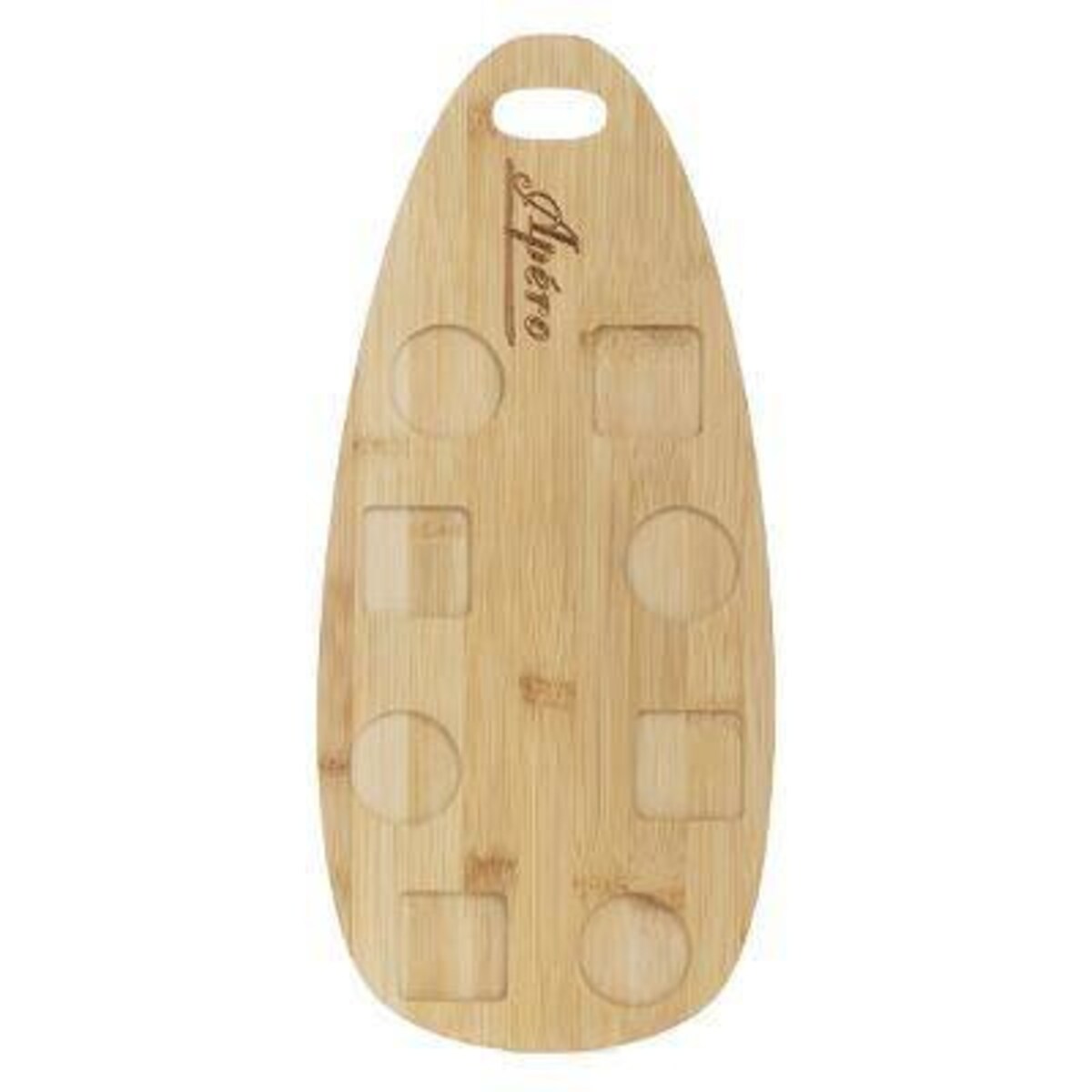 Zestaw do przekąsek na drewnianej tacy, 8 szklanek