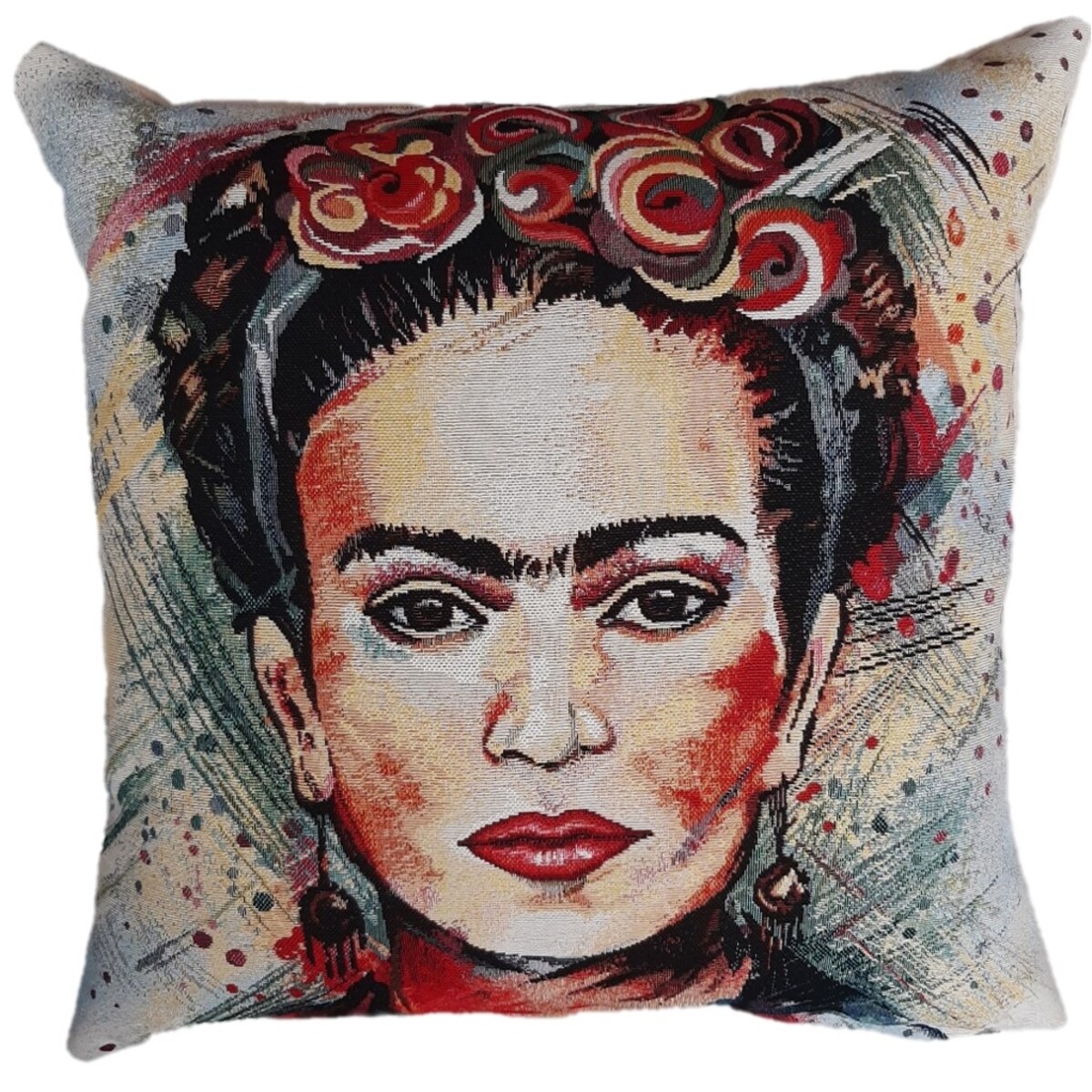 Poszewka Na Poduszkę Jasiek 45X45 Cm Żakardowa Dekoracyjna Ozdobna Frida