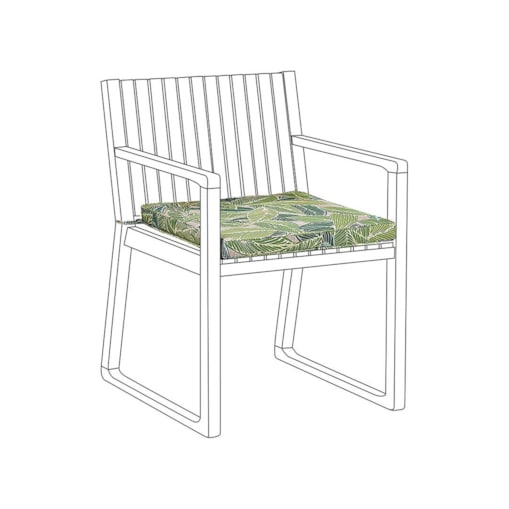 Poduszka na krzesło ogrodowe zielona SASSARI