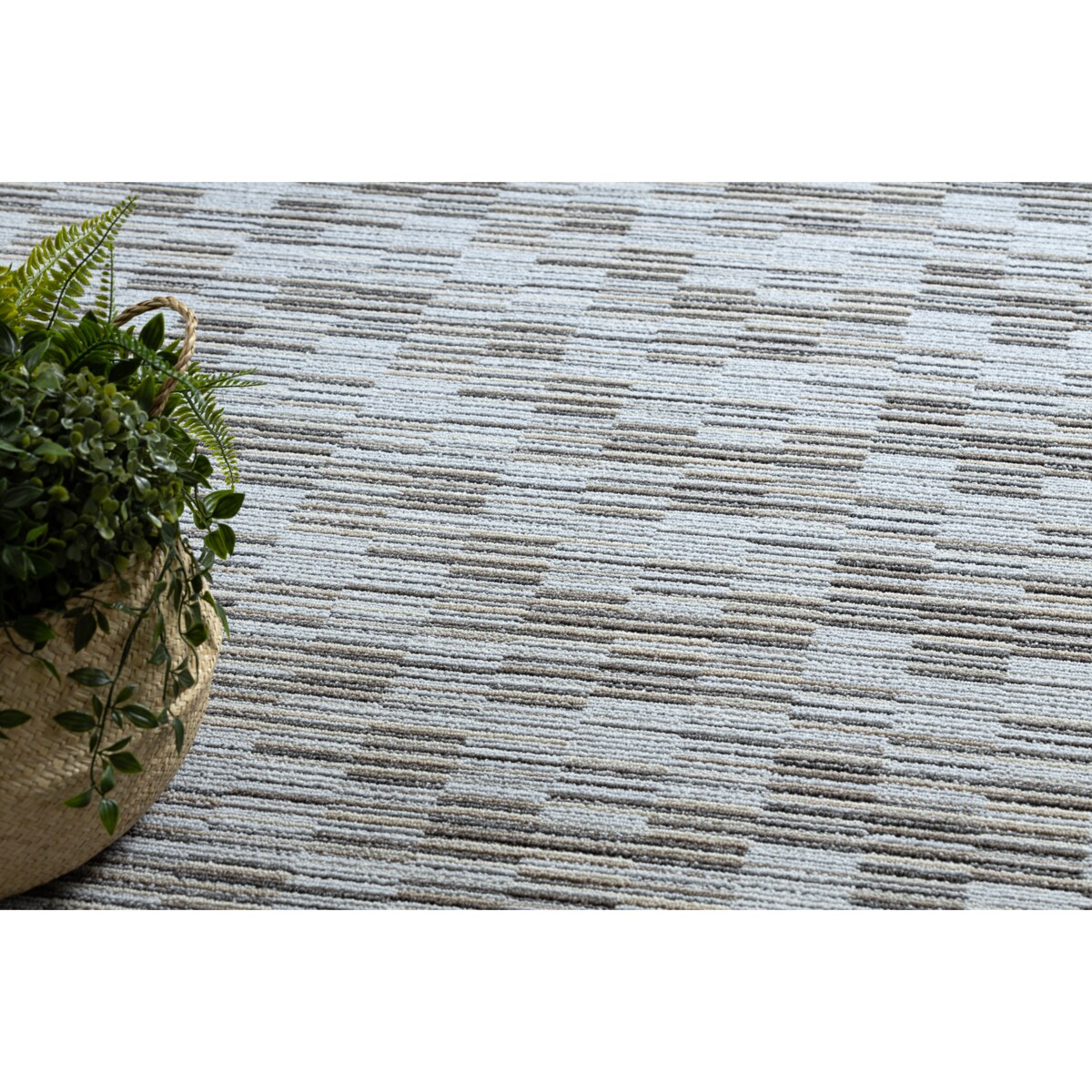 DYWAN koło LIBRA szary 109 PASKI koło 100 cm