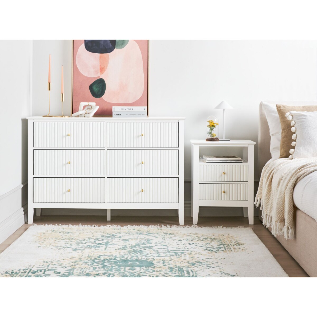 Komoda 6 szuflad biała ASSISI