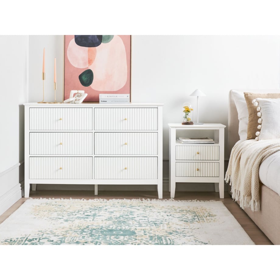 Komoda 6 szuflad biała ASSISI