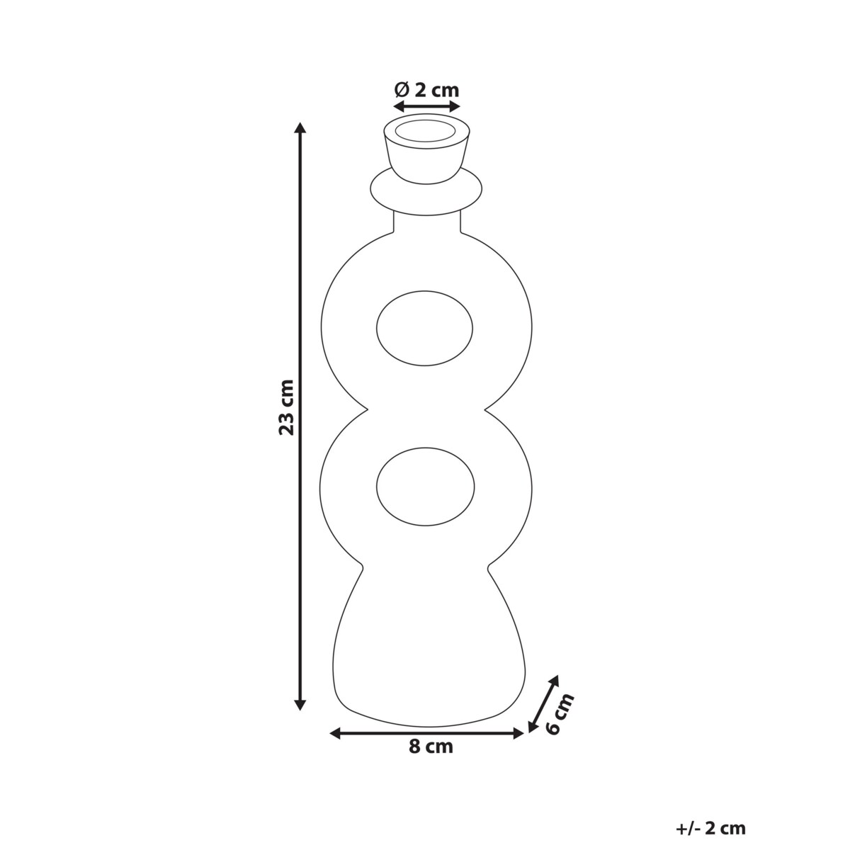Świecznik ceramiczny beżowy NAOUSA