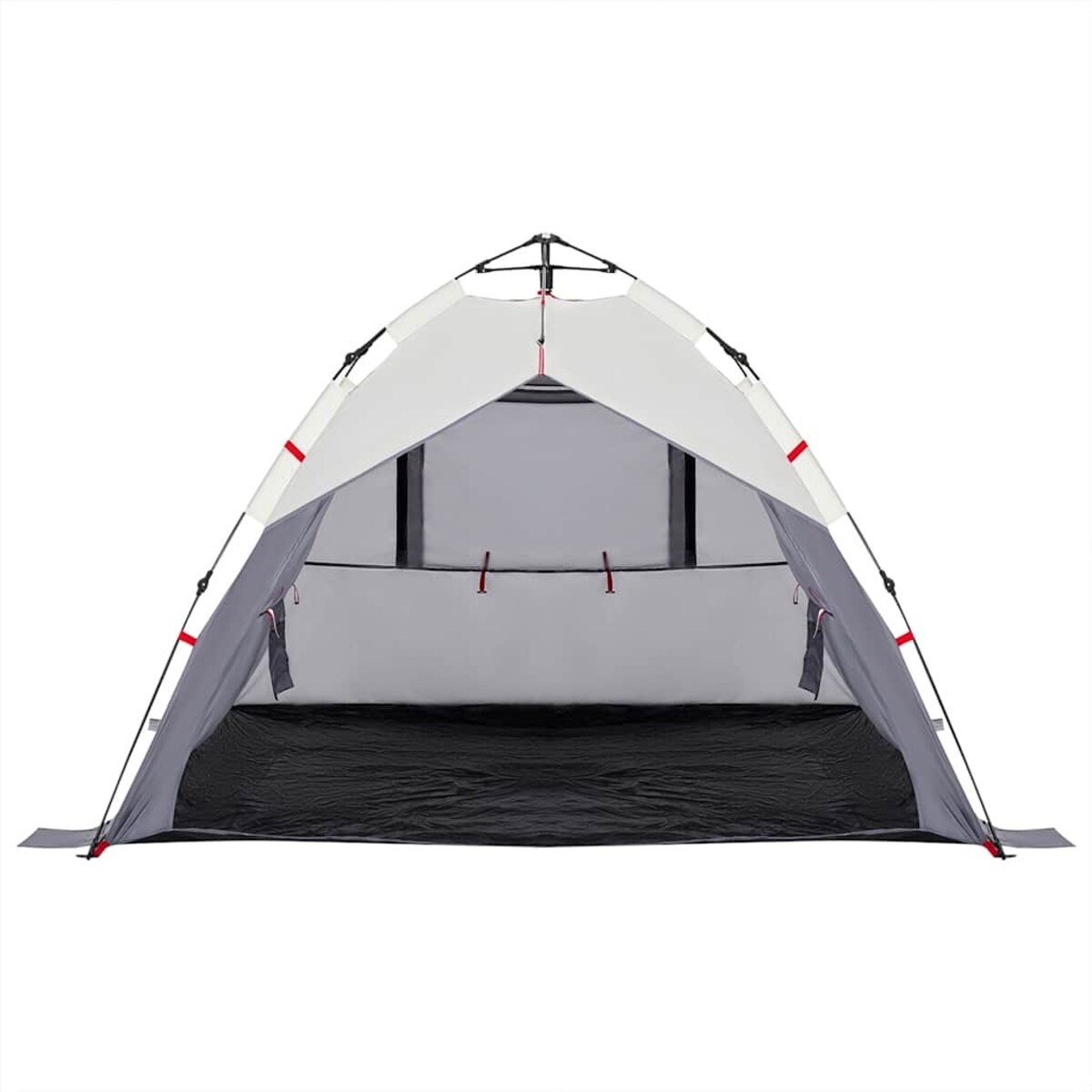 vidaXL Namiot plażowy, 3-os., szary, szybkie rozkładanie, wodoszczelny