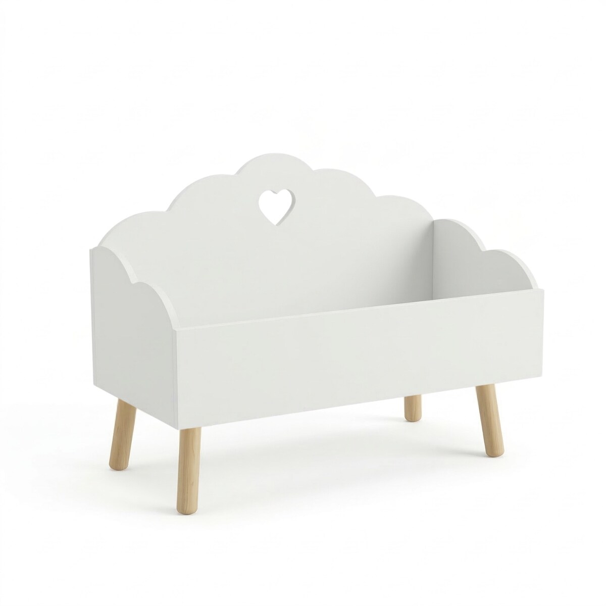 Skrzynia na zabawki z motywem chmurki NUVU, 55 x 45 x 28 cm