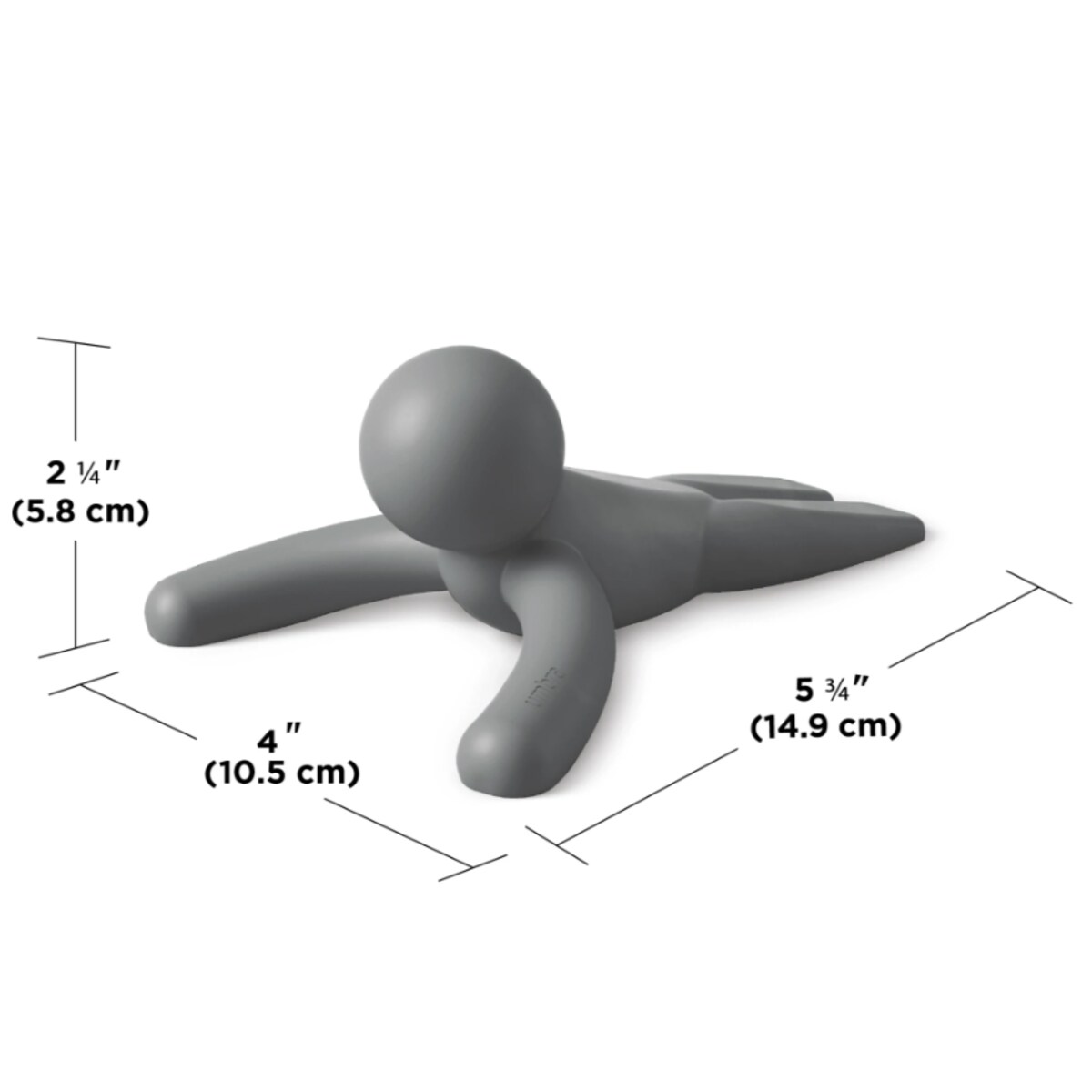 Stoper do drzwi antracytowy Buddy, 15 x 6 x 11 cm, Umbra