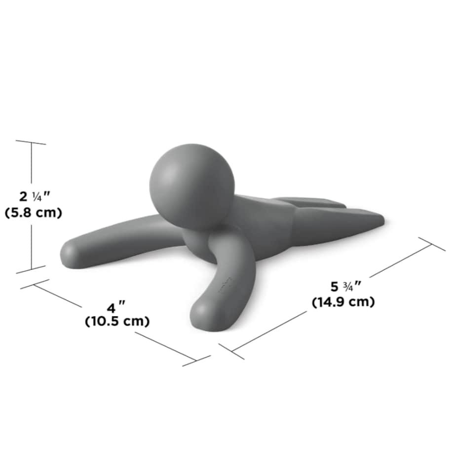 Stoper do drzwi antracytowy Buddy, 15 x 6 x 11 cm, Umbra
