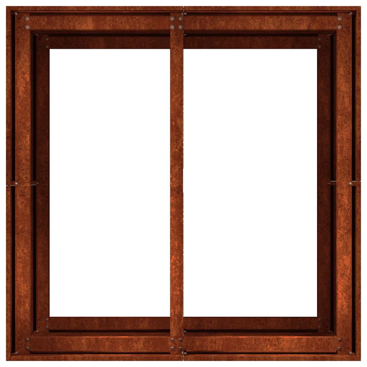 vidaXL Doniczka Rusty 80x80x80 cm Stal nierdzewna