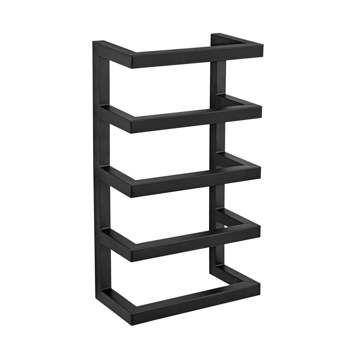 Wieszak na ręczniki ze stali lakierowanej, czarny mat, FONDIRO, WENKO