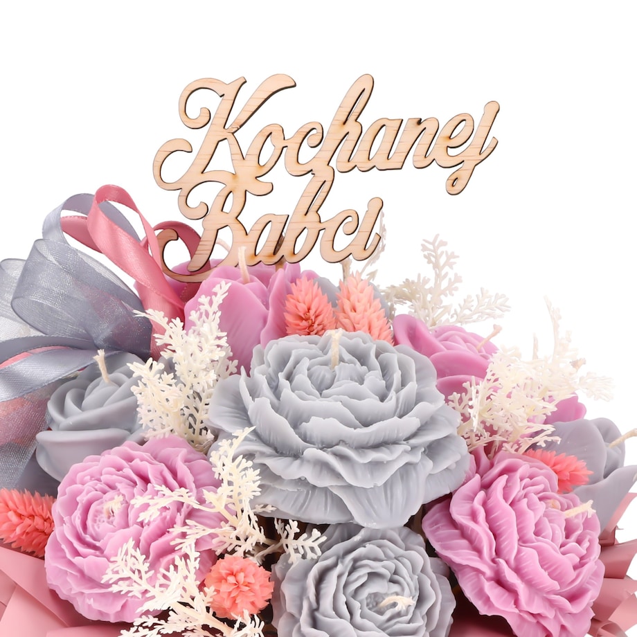 Świeca sojowa ZAPACHOWA bukiet FLOWERBOX handmade prezent CANDELA ENCANTADA