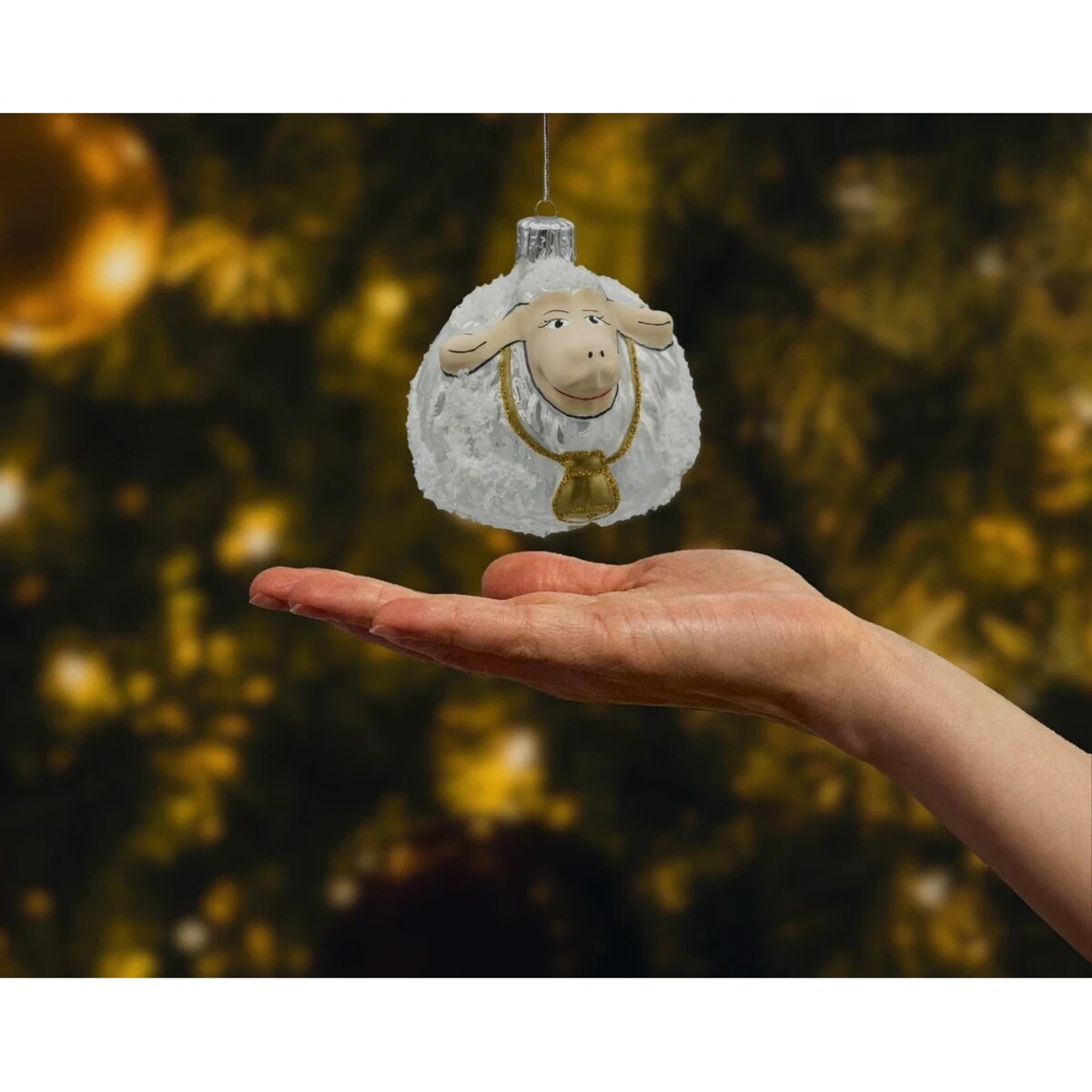 Bombka choinkowa: Owieczka z dzwonkiem