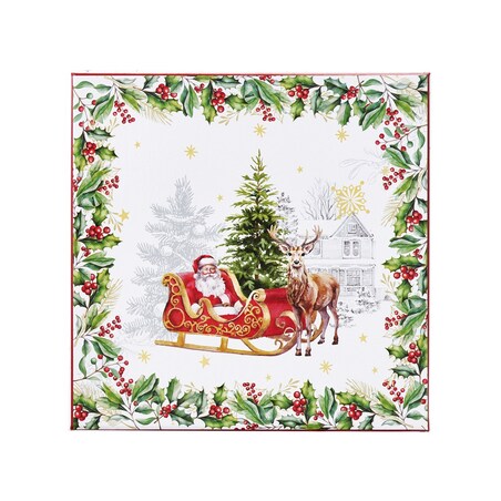VILLA ITALIA Filiżanka świąteczna porcelanowa 260ml FROZEN NOEL Sanie Mikołaja