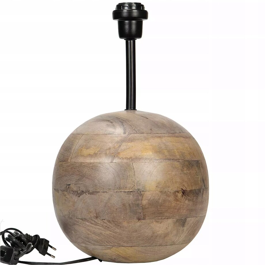 LAMPA STOŁOWA BIURKOWA DREWNO MANGO E27 BOHO do salonu sypialni nocna 42cm
