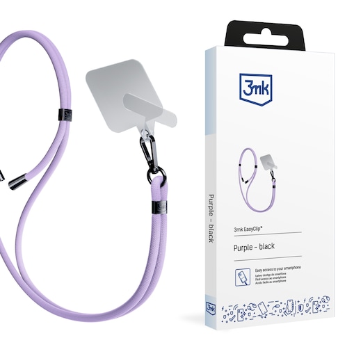 Smycz do telefonu - 3mk EasyClip Purple