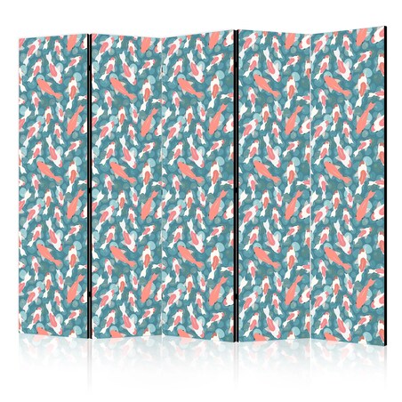 Parawan jednostronny Zwierzęta 225x172 cm 5-częściowy turkusowy