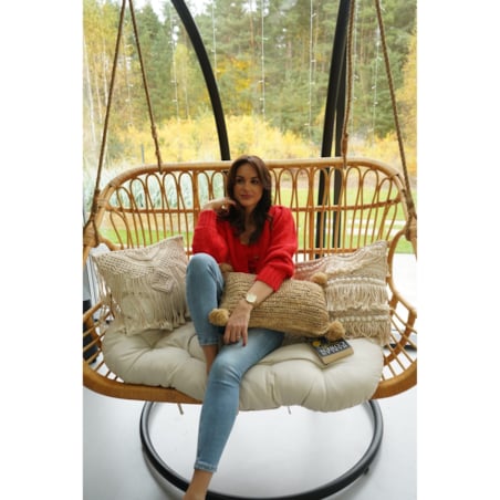 POSZEWKA TROP PROSTOKĄT Z POMPONAMI