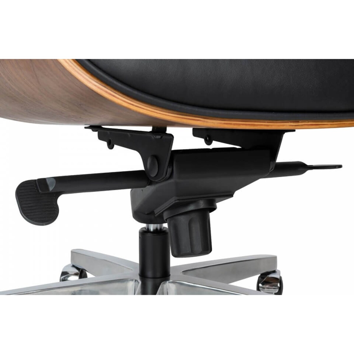 Biurowy fotel Lounge KH1501100106 King Home stal skóra orzech czarny