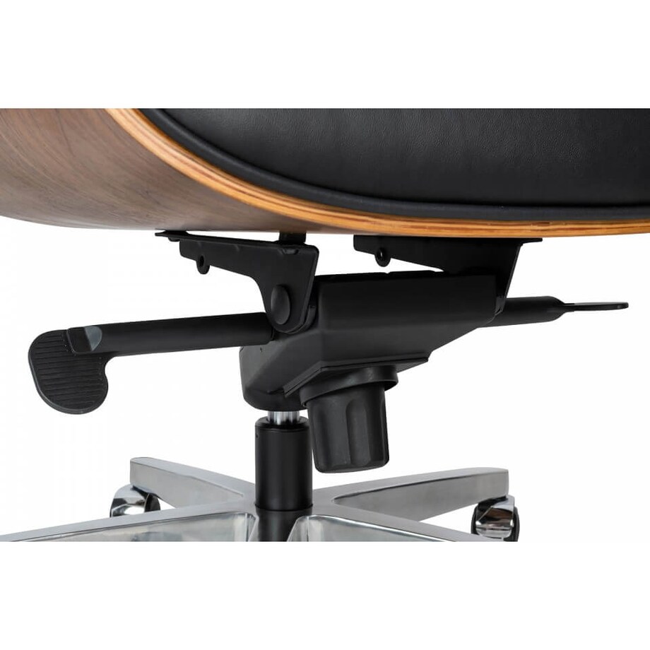 Biurowy fotel Lounge KH1501100106 King Home stal skóra orzech czarny