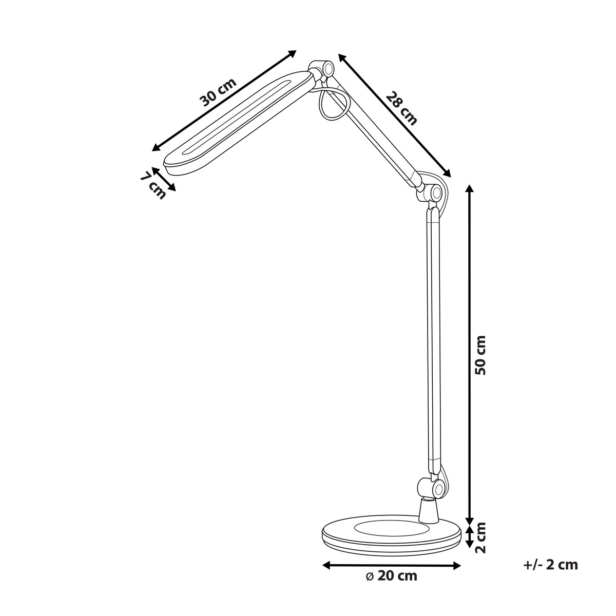 Lampa biurkowa LED GRUS Ze ściemniaczem Metal Srebrny