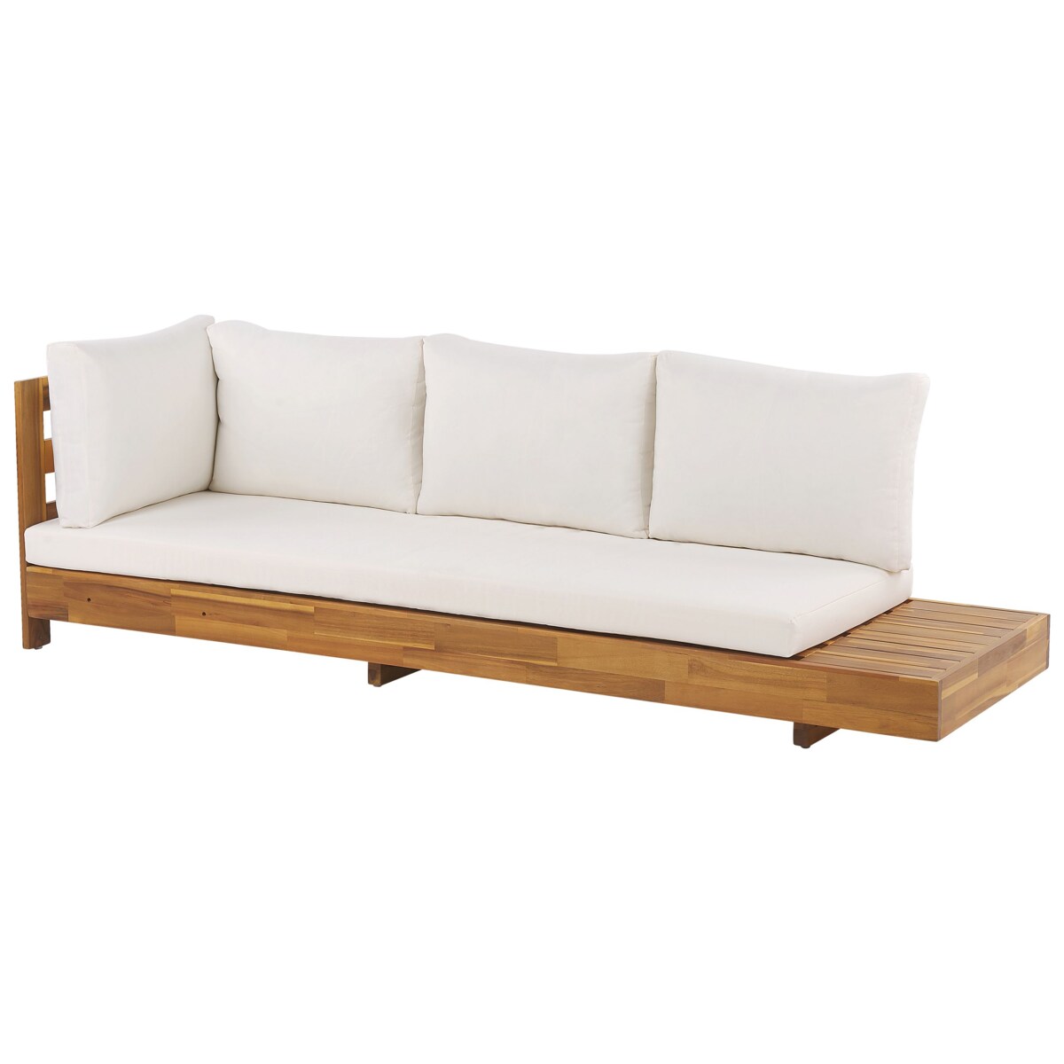 Narożnik ogrodowy ze stolikiem dla 5 osób MARETTIMO Prawostronny Certyfikowane drewno akacjowe Brązowy