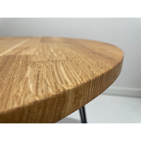 Stolik kawowy Tavolo dębowy LOFT okrągły 50cm