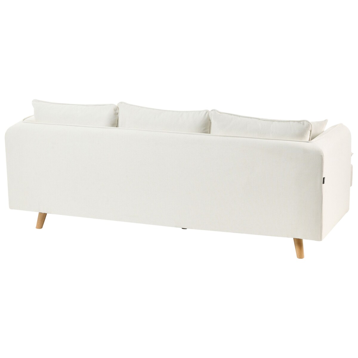 Sofa DALVIK Biały z otomaną dla 3 osób