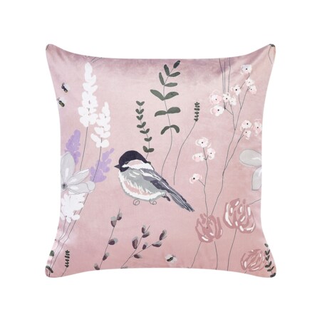 2 poduszki welurowe 45 x 45 cm różowe CYCLAMEN