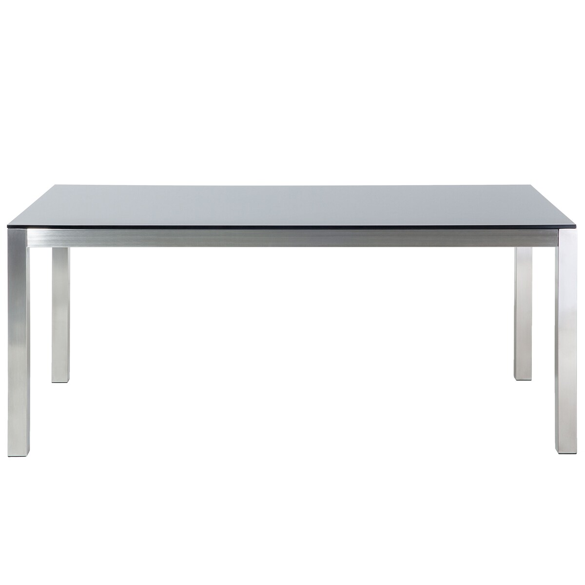 Stół ogrodowy GROSSETO 180 cm 90 cm Szkło hartowane Czarny