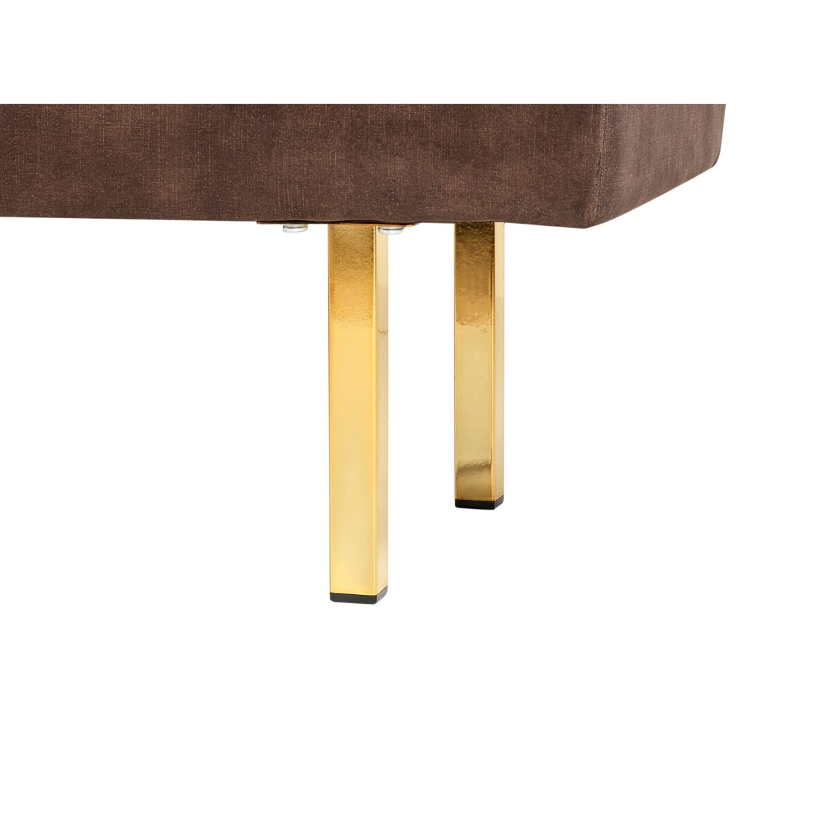 Ławka welurowa brązowa ROSEVILLE