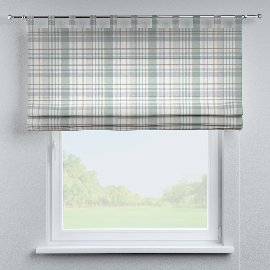 Roleta rzymska Verona 110x150 kratka zielono-szary melanż