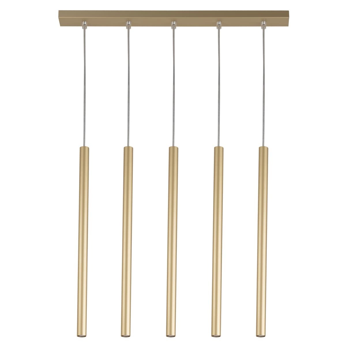 Wielopunktowa lampa wisząca Sopel 33617 Sigma cylindriczna złota