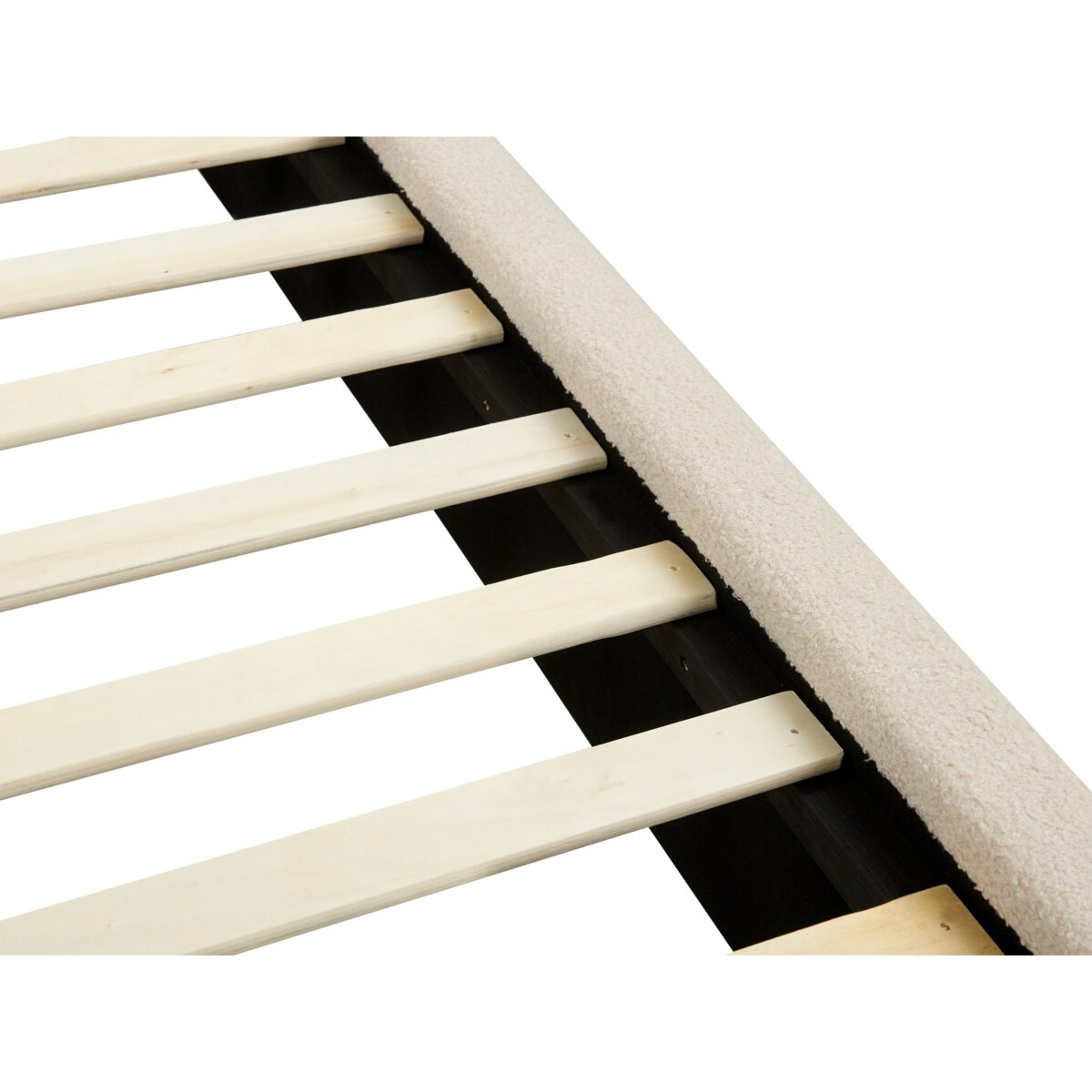 Łóżko Boucle VINAY 180 x 200 cm Jasnobeżowy