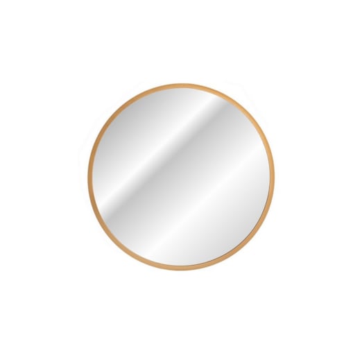 Okrągłe lustro LED w złotej ramie, 60 cm - Saturn